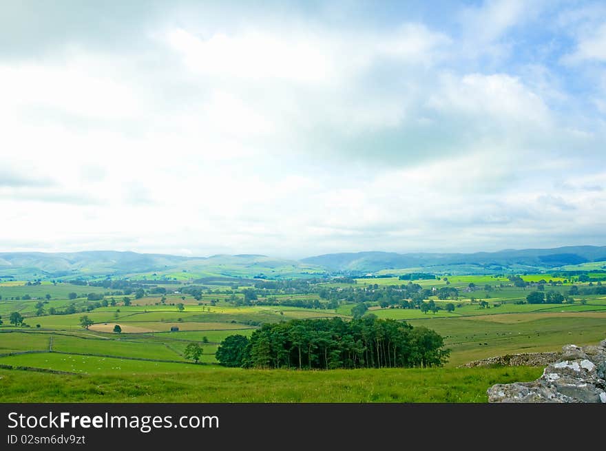 The landscape near great asby in cumria in england. The landscape near great asby in cumria in england