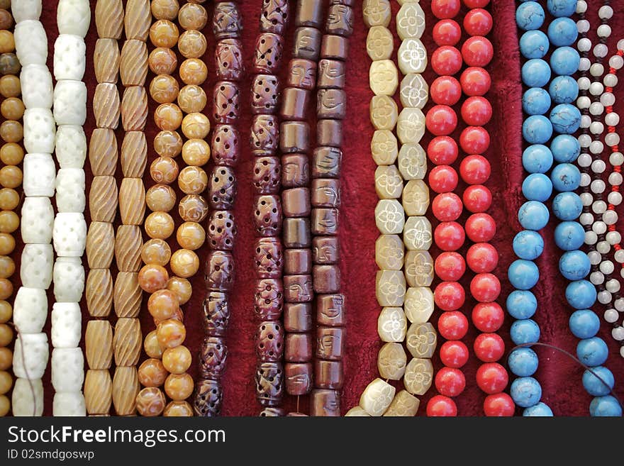 Necklaces on sale on market