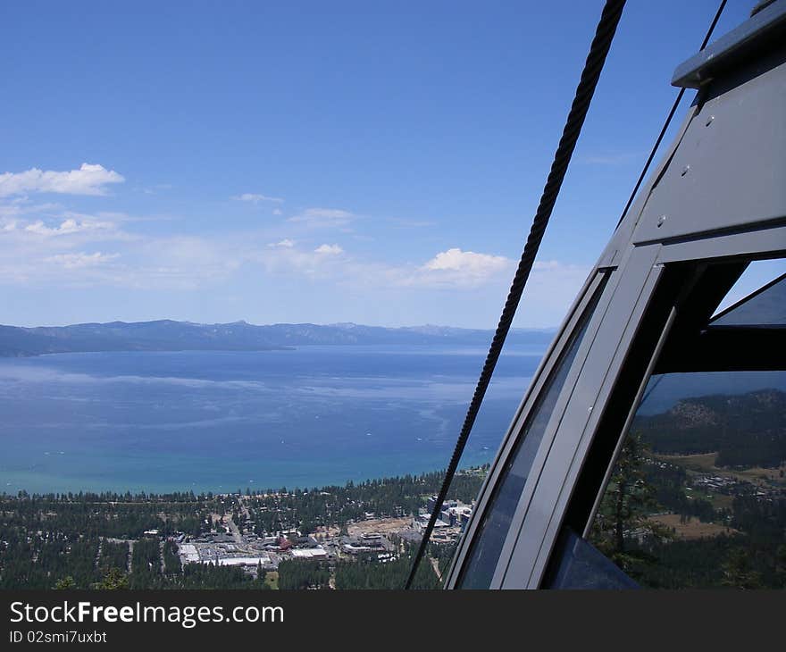 A view from up high in Lake Tahoe