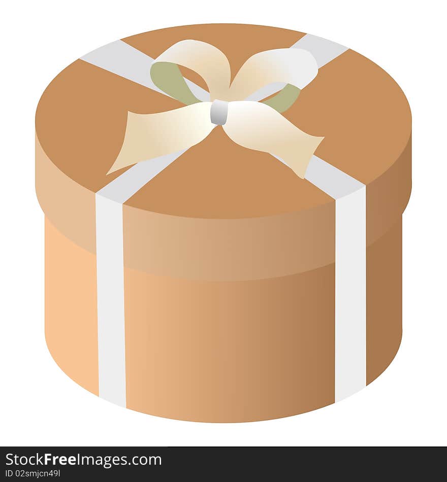 Colored vector illustration of gift box