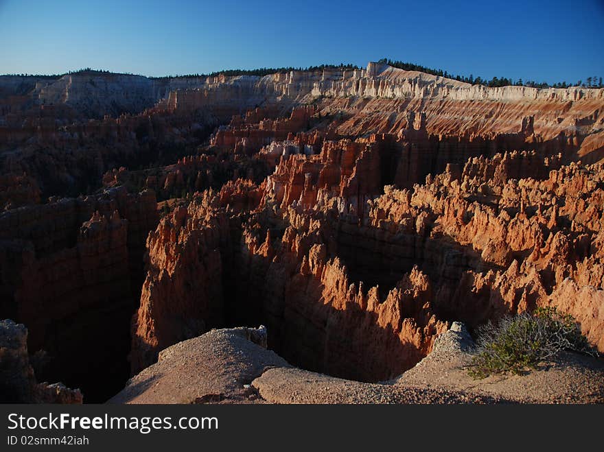 Sunset over Bryce Canyon national park