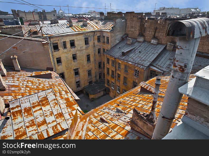 Residential neighborhood in the city