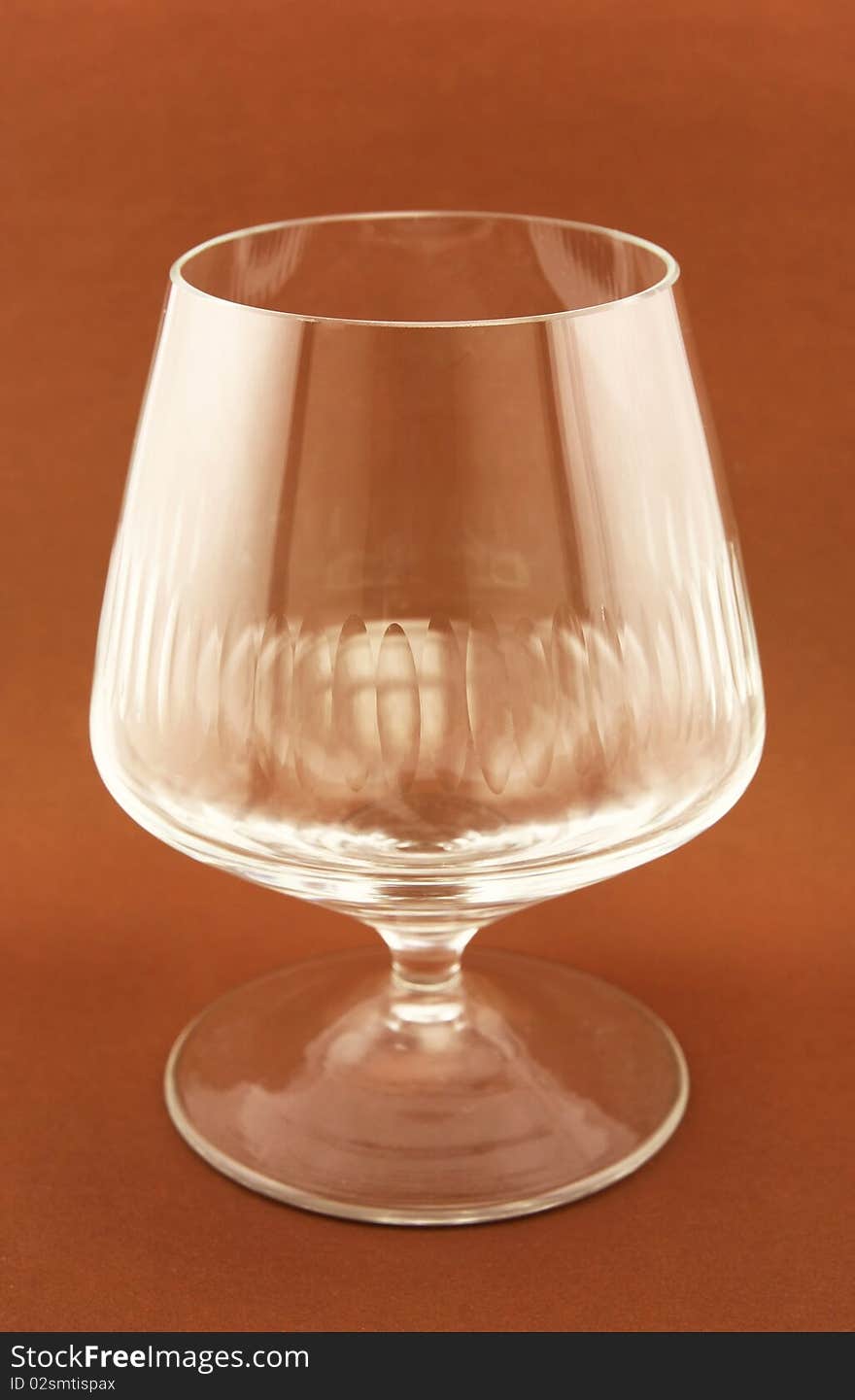 Large goblet on the brown background