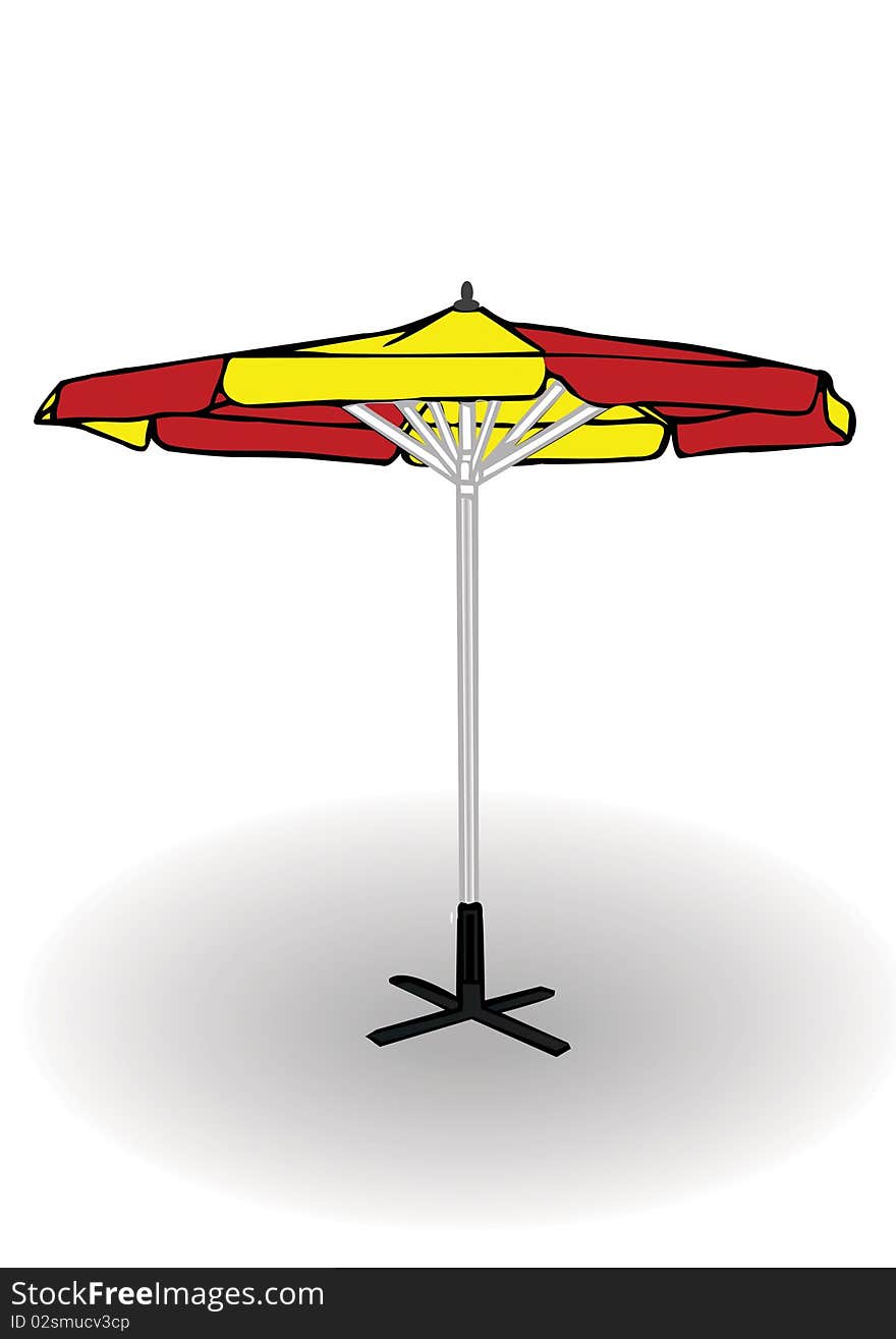 Vector illustration i beach umbrella