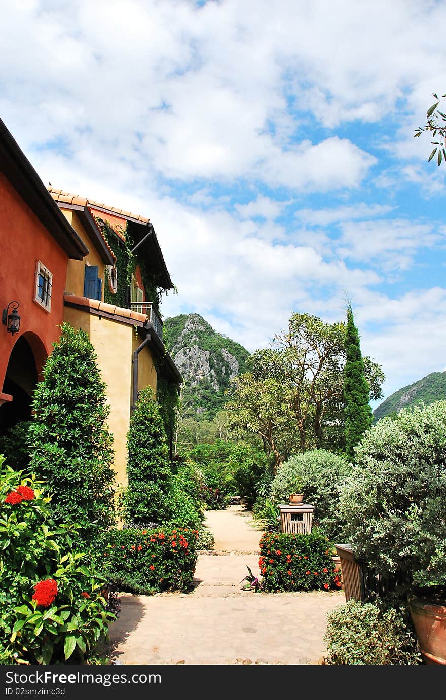 Italian house in a valley