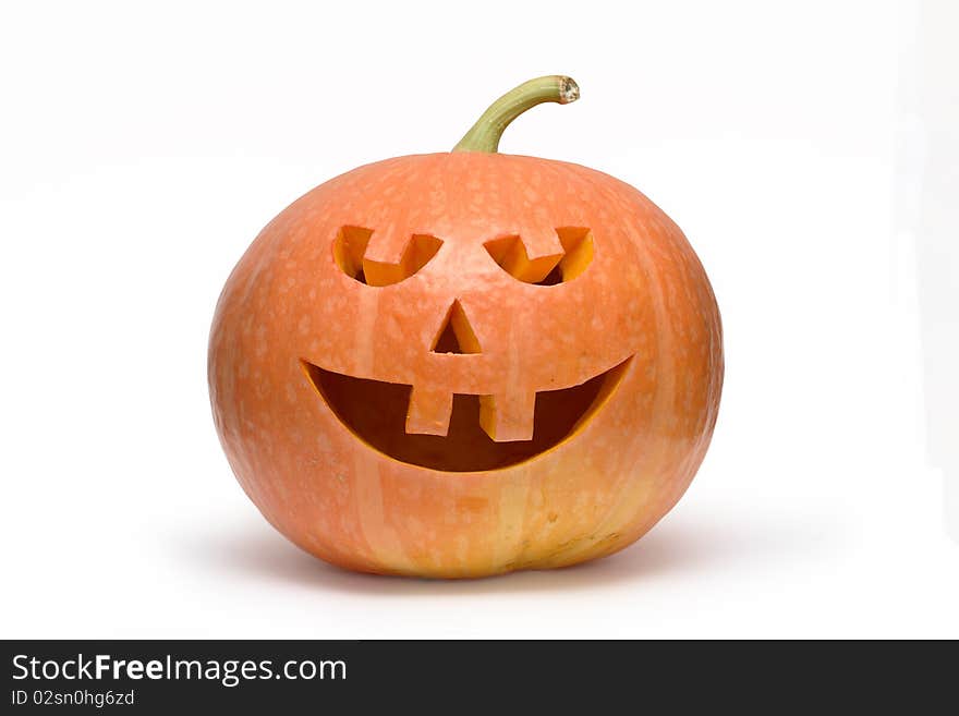 Jack O  Lantern On White