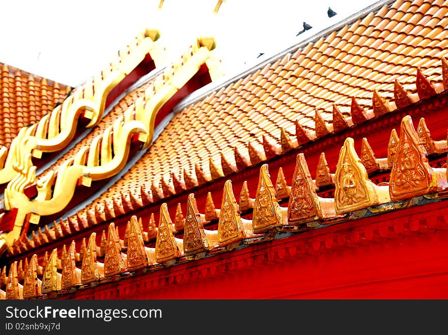 Roof of marble temple