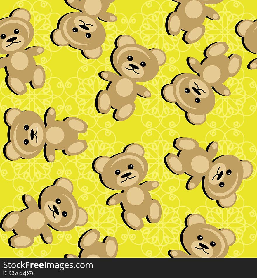 Seamless Background With Teddy Bears