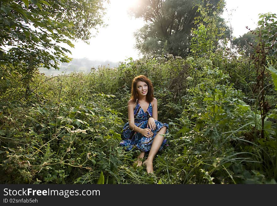 Outdoor portrait of beautiful girl