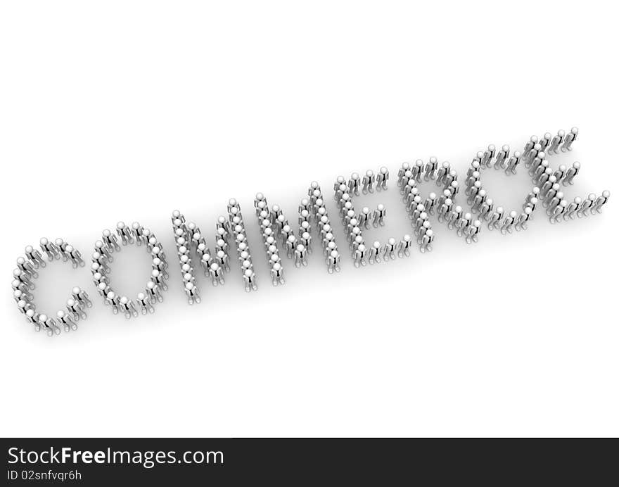 COMMERCE word formed by crowd