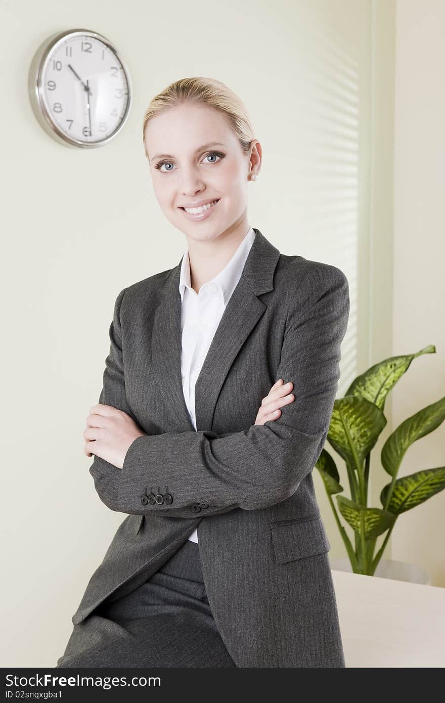 Portrait of a beautiful businesswoman in her office. Portrait of a beautiful businesswoman in her office