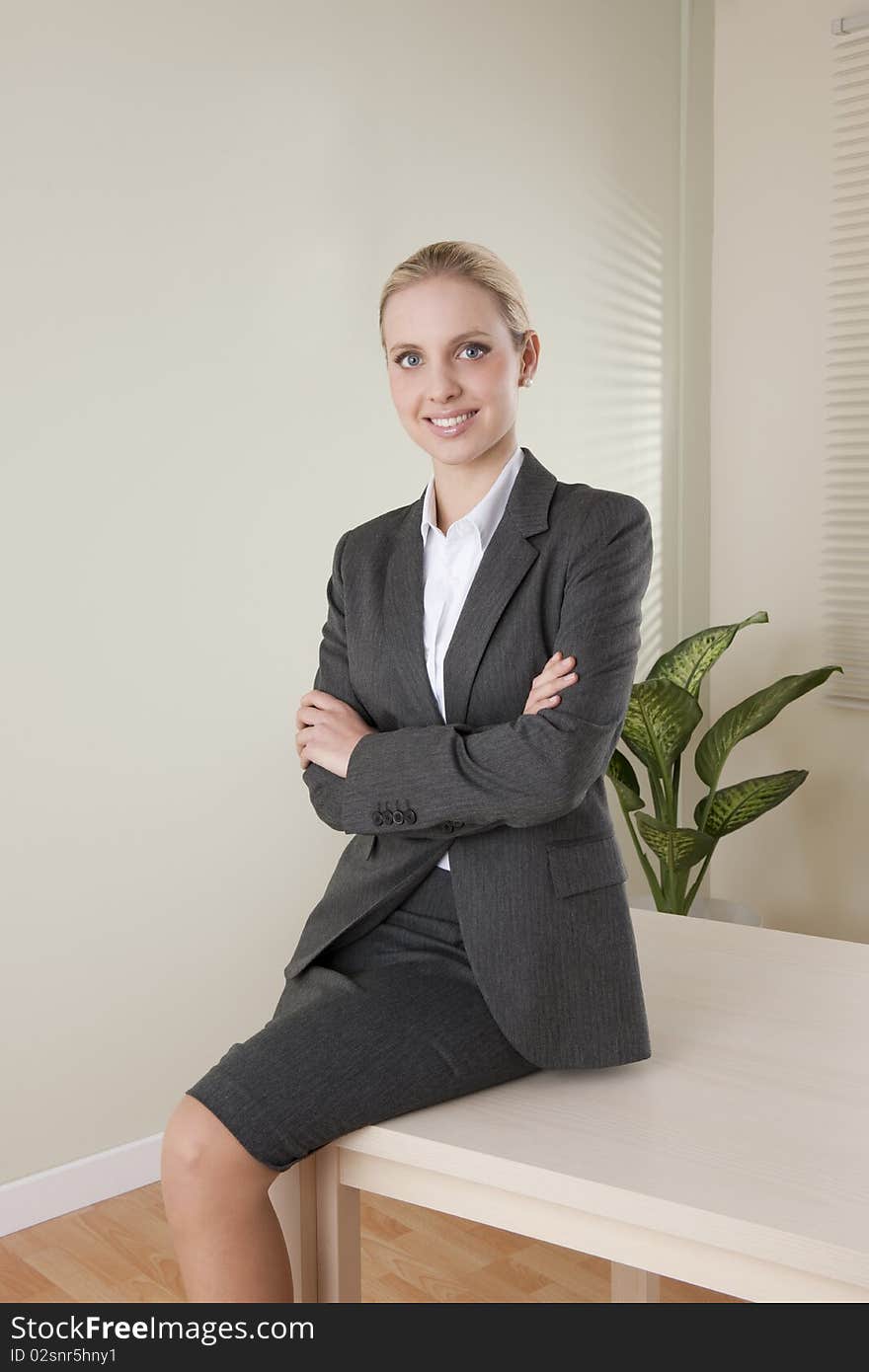 Portrait of a smiling businesswoman. Portrait of a smiling businesswoman