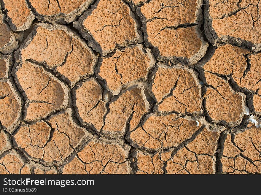 Global warming concept of cracked ground. Global warming concept of cracked ground