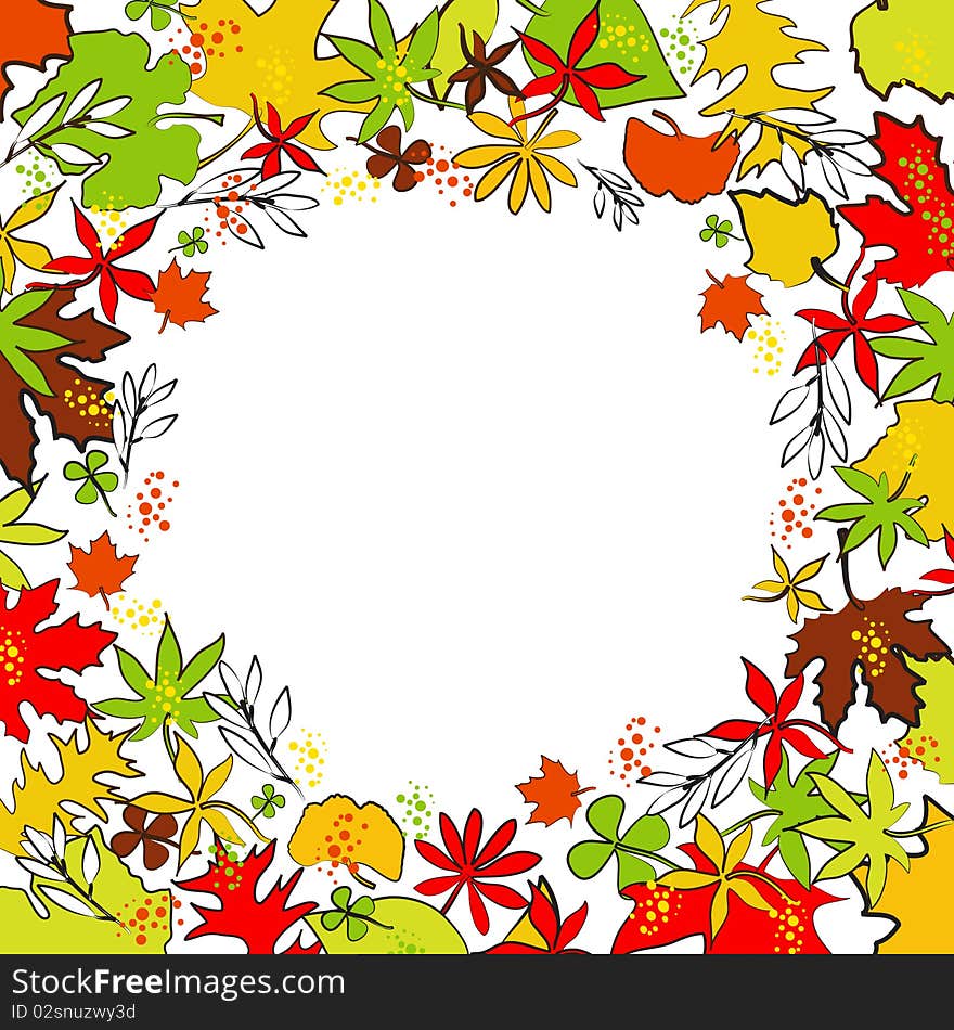 Autumn illustration or greeting card