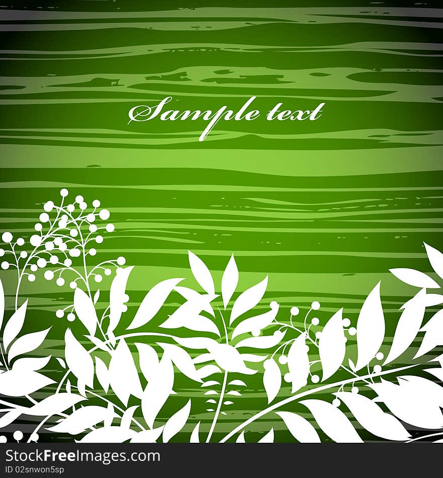 Greeting card or invitation with  branches