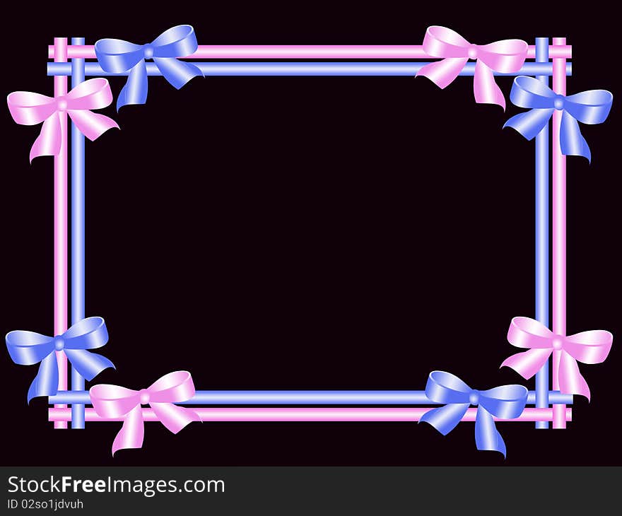 Frame with abstract butterflies