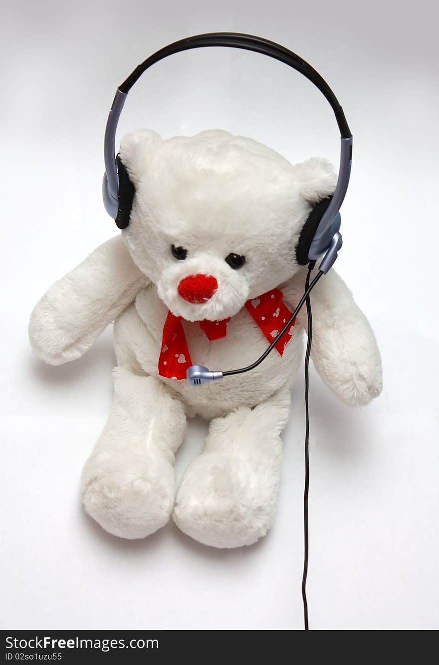 Bear and headphones.