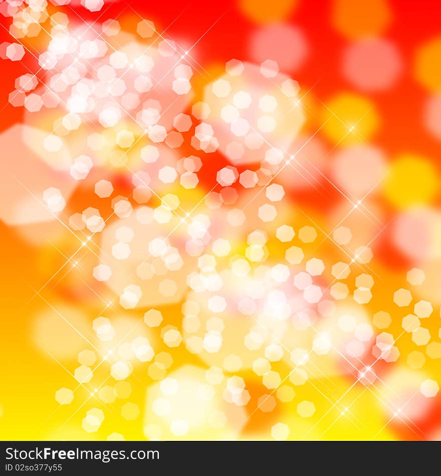 Beautiful Bokeh. blurry lights. Colored Defocus Light with flowers