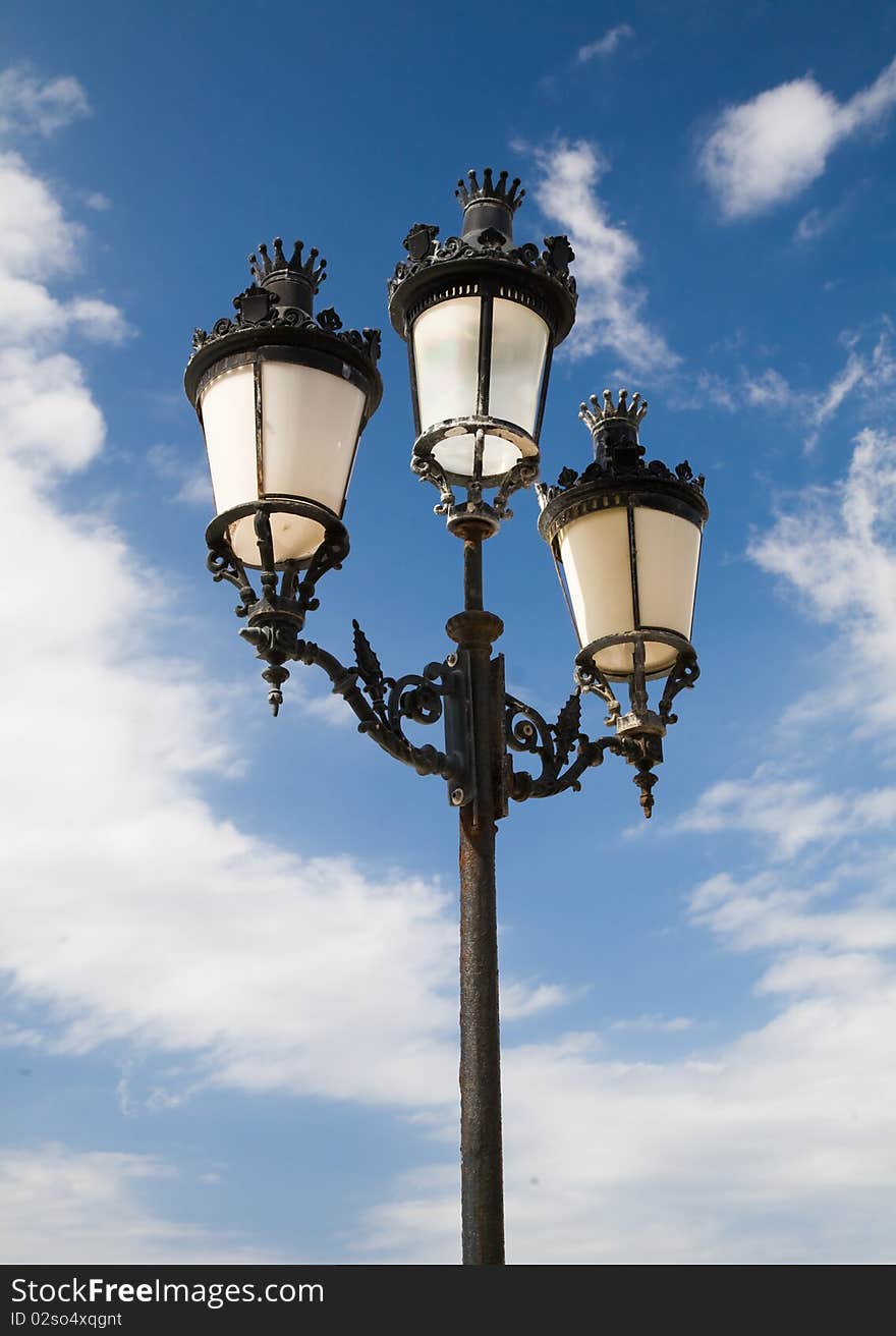 Old lights in the heart of Citidella Menorca. Old lights in the heart of Citidella Menorca