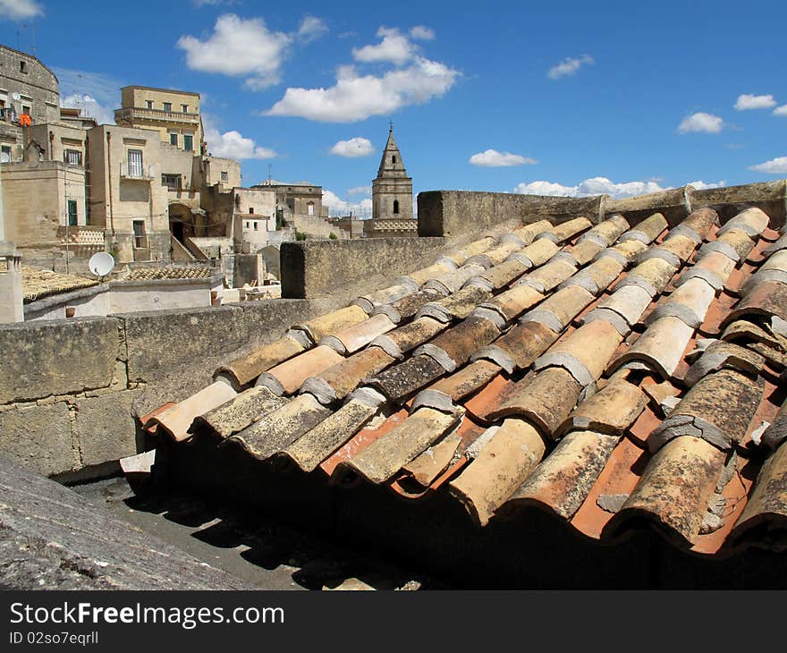 Matera roof and old builgings