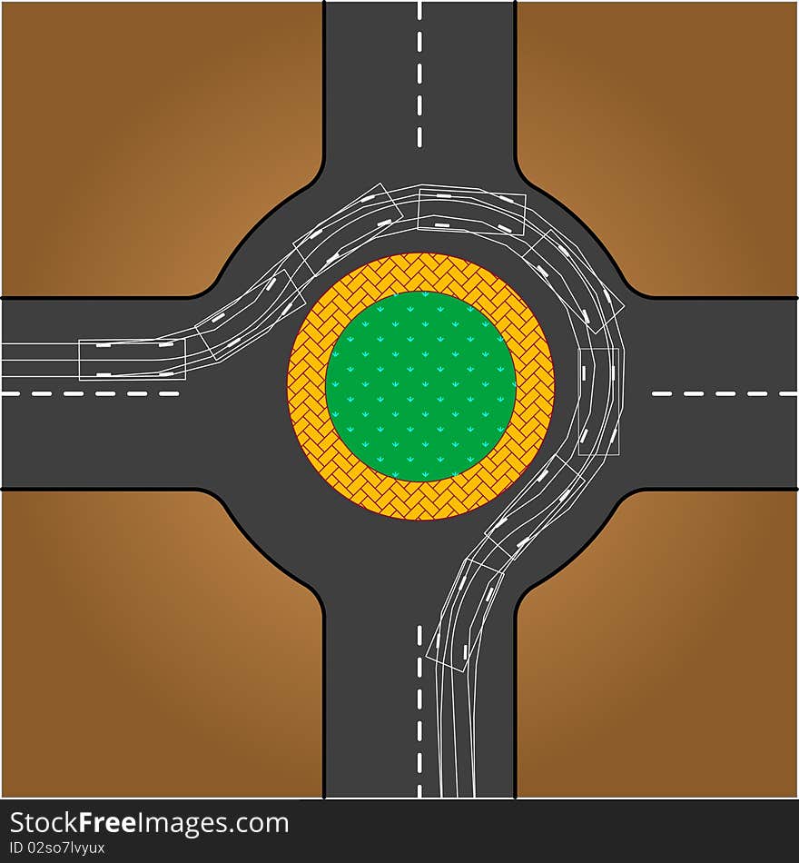 Road testing trace on a intersection