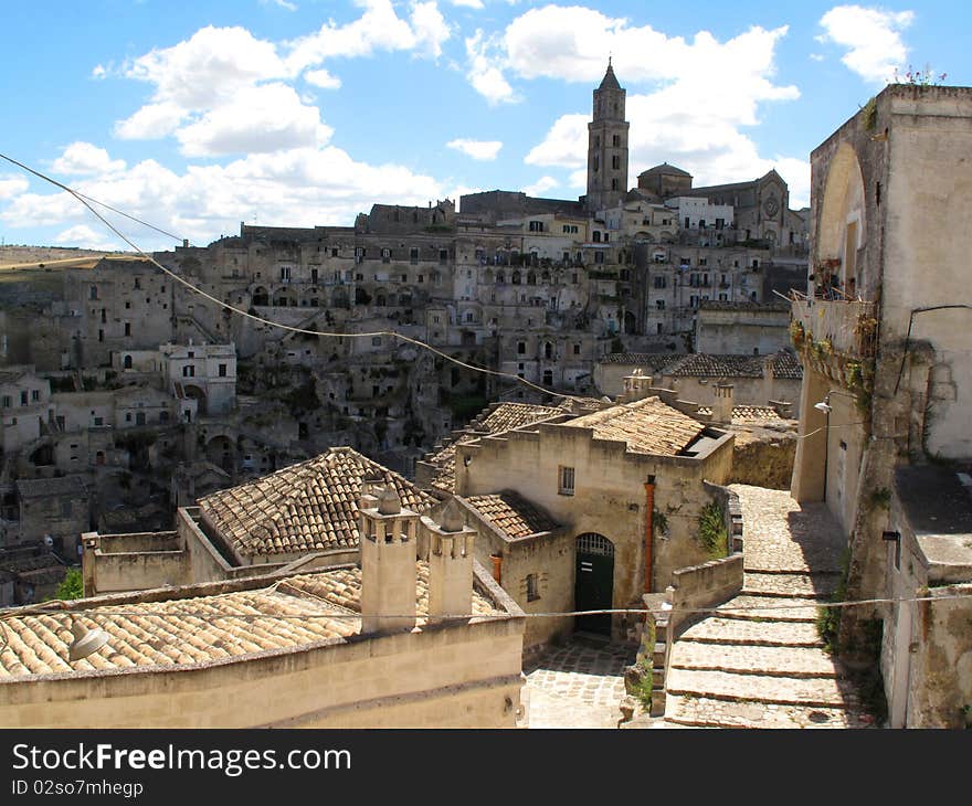 Matera sassi and old buildings