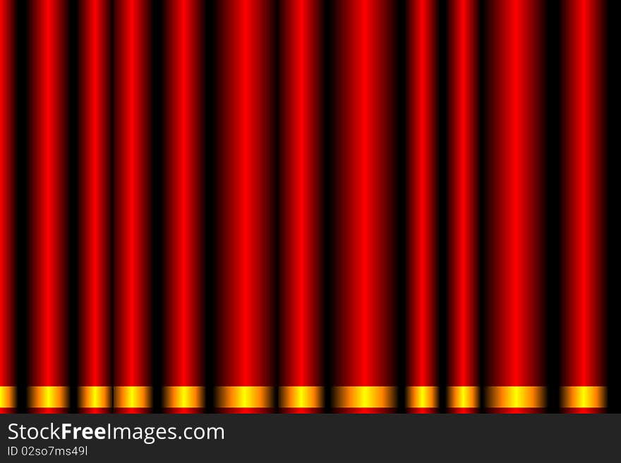 Red curtain background for your design