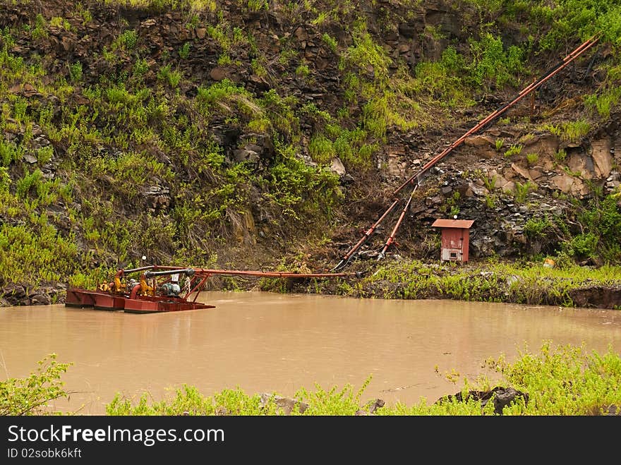 Syster water pump in valley. Syster water pump in valley