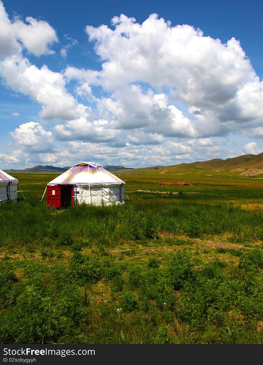 Gerr (yurt) - traditional home in Mongolia. Gerr (yurt) - traditional home in Mongolia.