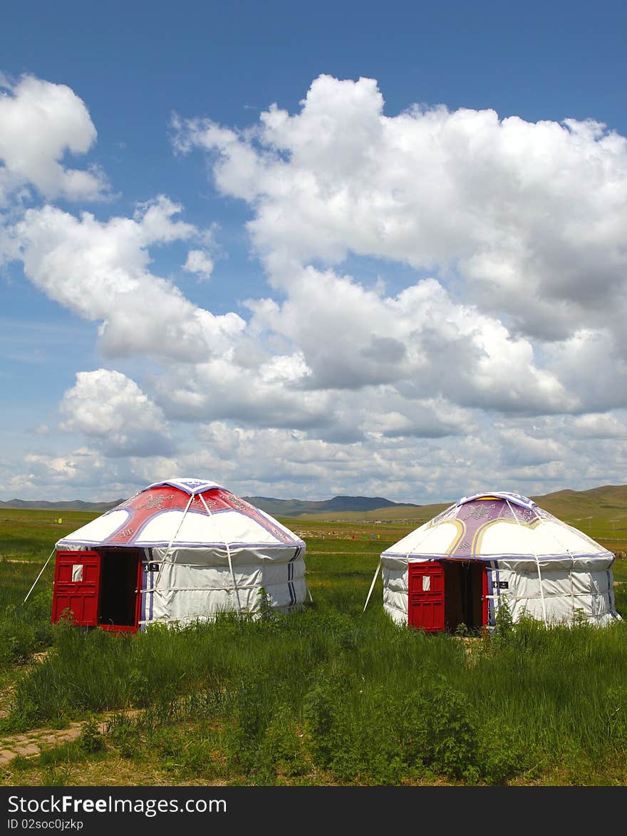 Gerr (yurt) - traditional home in Mongolia. Gerr (yurt) - traditional home in Mongolia.