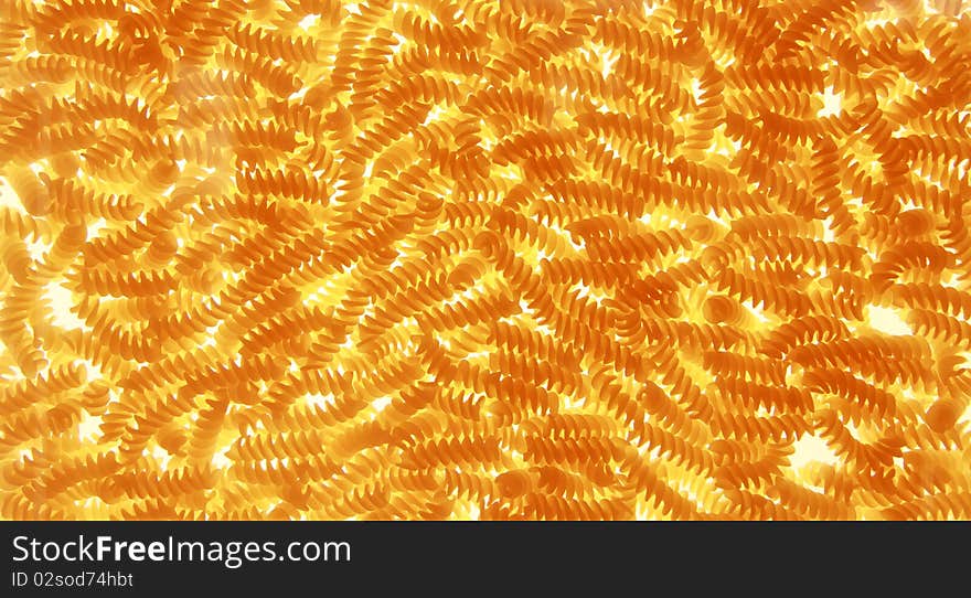 Pasta spaghetti on a highlighted white background