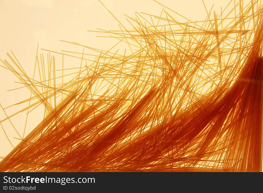 Pasta spaghetti on a highlighted white background