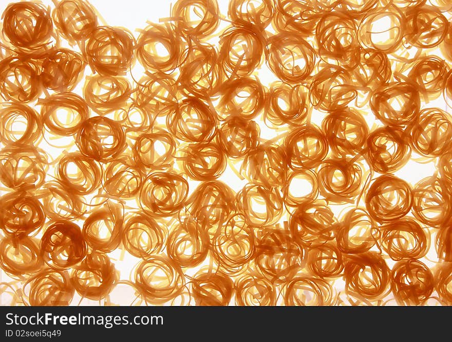 Pasta spaghetti on a highlighted white background