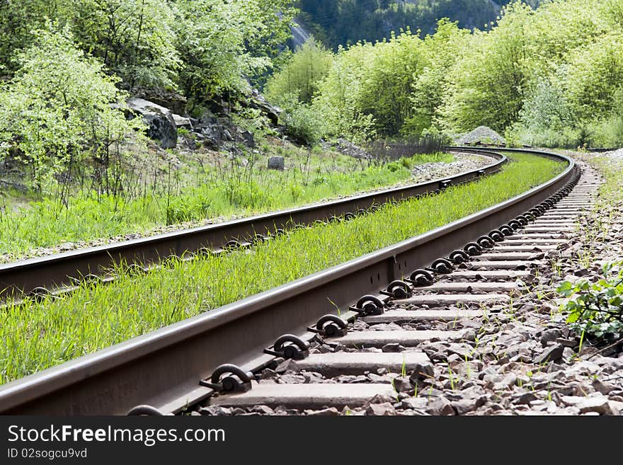 Mountain Train Tracks