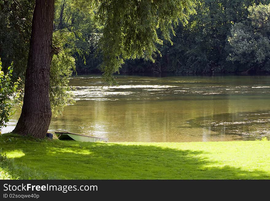 Summer morning by the river.