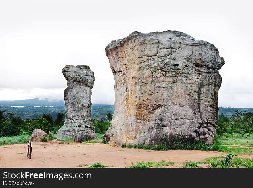 Stone pole