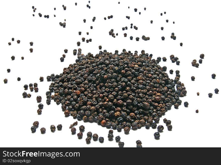 Black Pepper Isolated On White