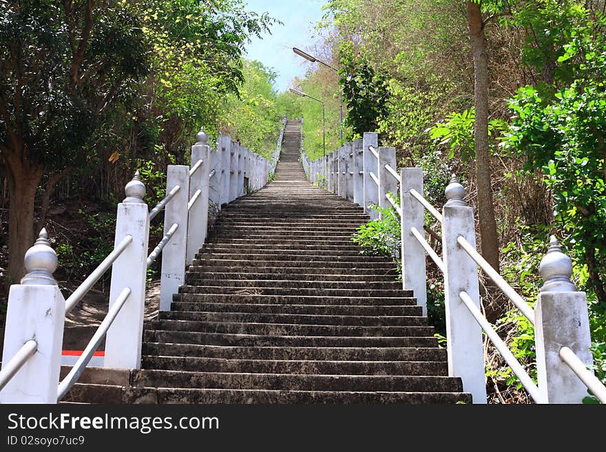 Khi new stairs and see view. Khi new stairs and see view.