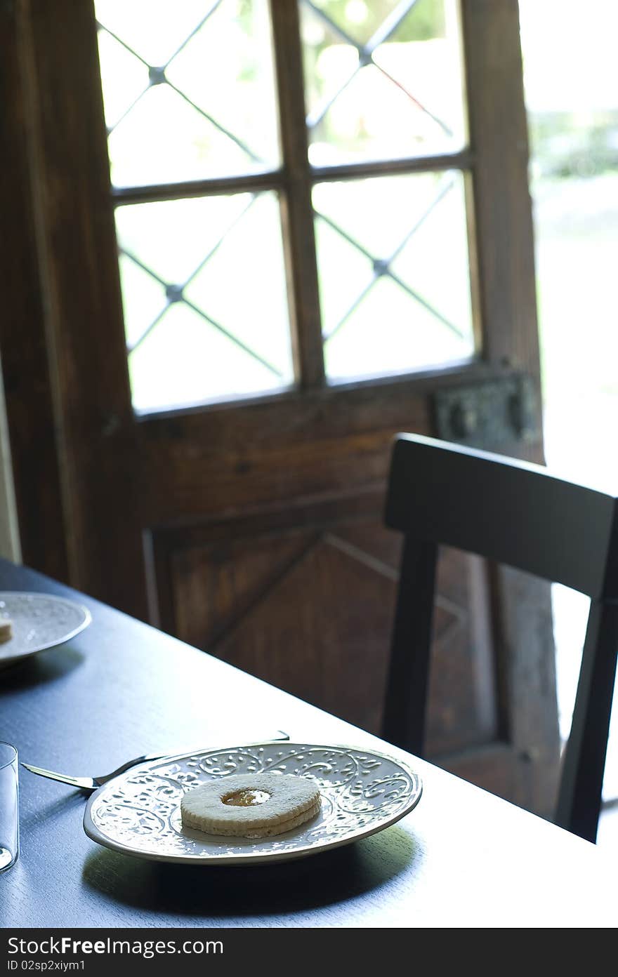 Cookie on a table at home