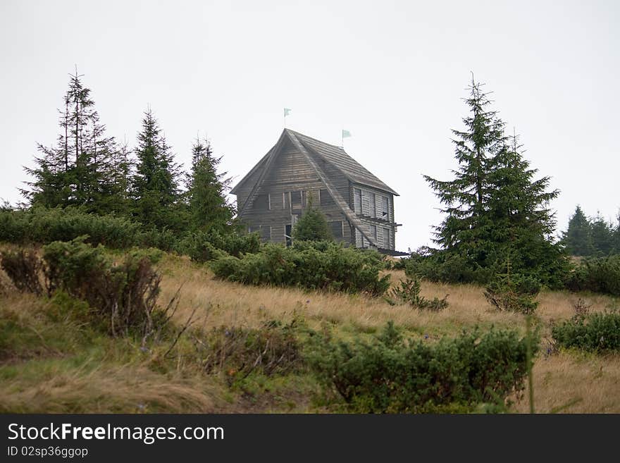 Old abandoned wooden house