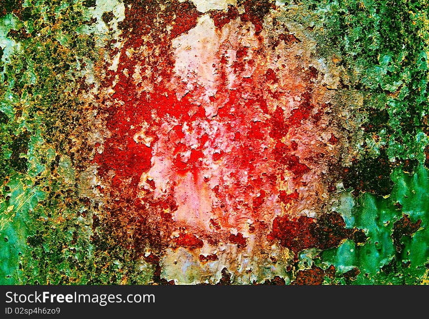 Surface of rusty steel sheet.