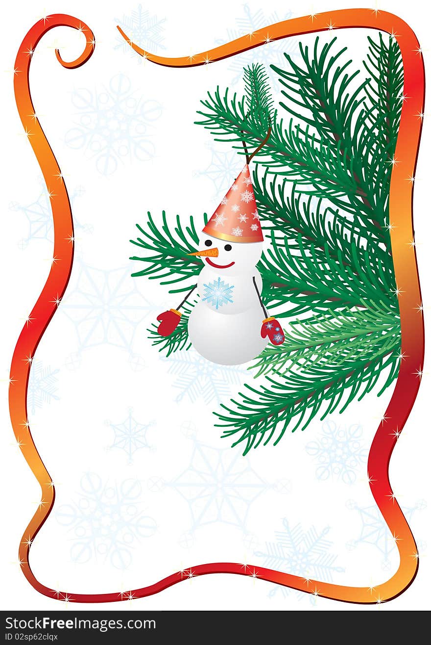 The snowman in the form of a fur-tree toy