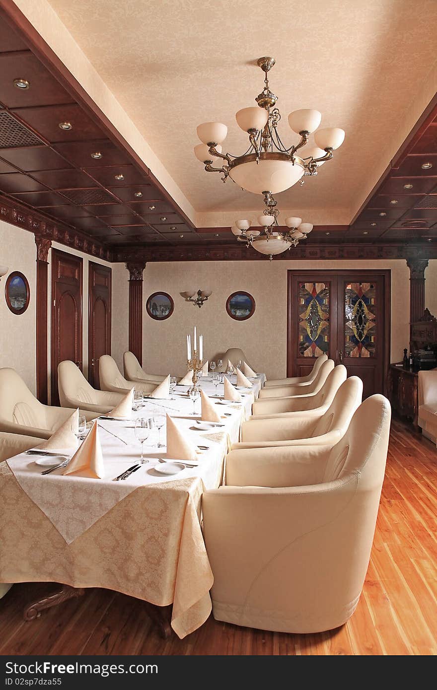 Interior Of Luxury Restaurant