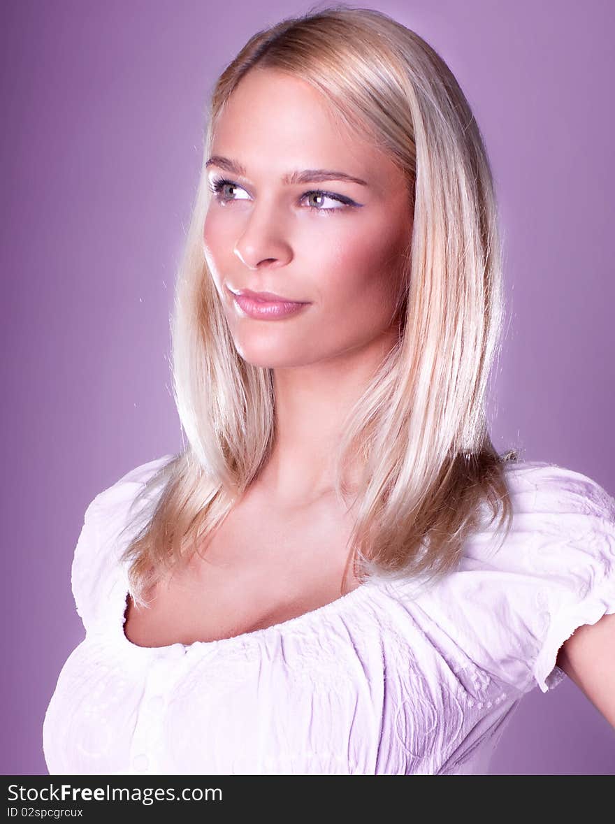 Portrait of beautiful elegant woman, studio shot