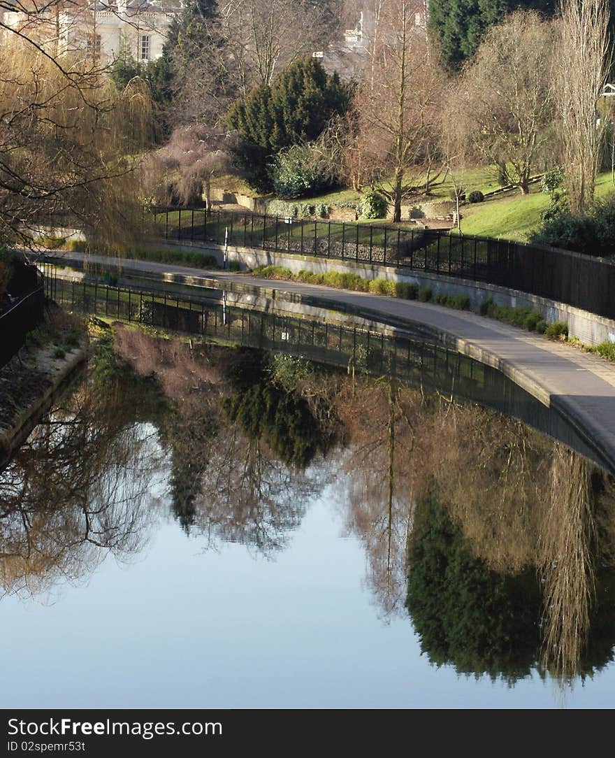 Regent's Canal and Regent's Park in London