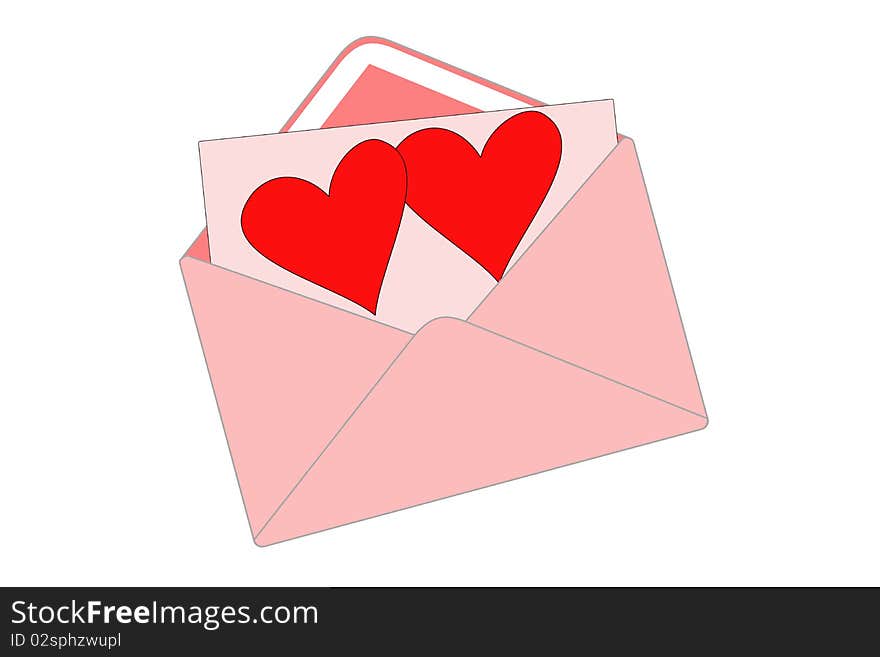 Envelope With Hearts