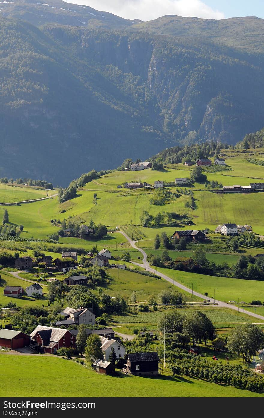 Farmland Around Hardangerfjord, Norway