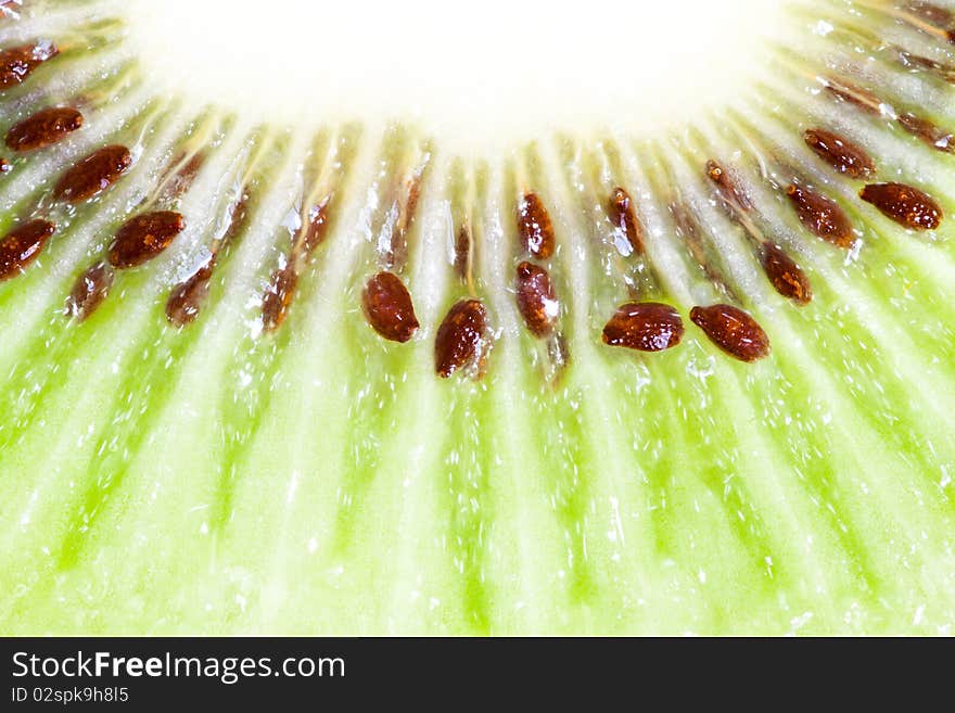 Close up of fresh kiwi fruit