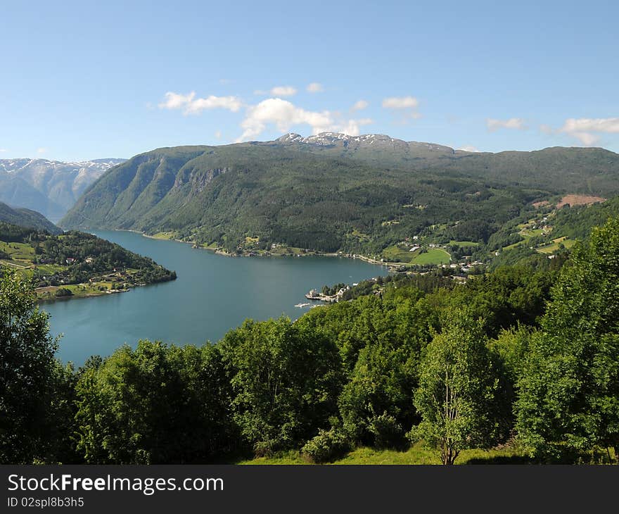 View over Hardangerfjord, Norway