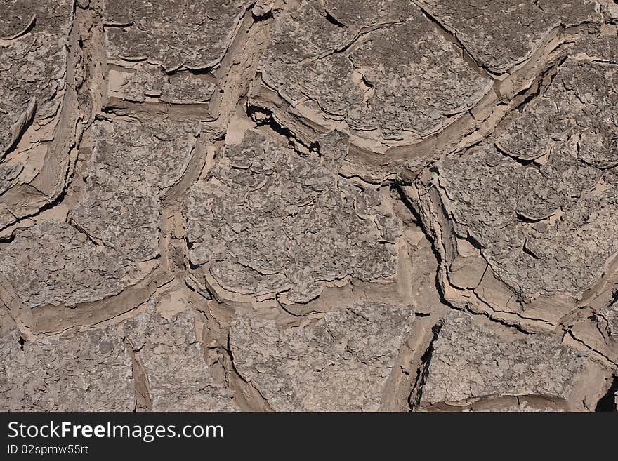 Dry dehydrated cracked earth close. Dry dehydrated cracked earth close